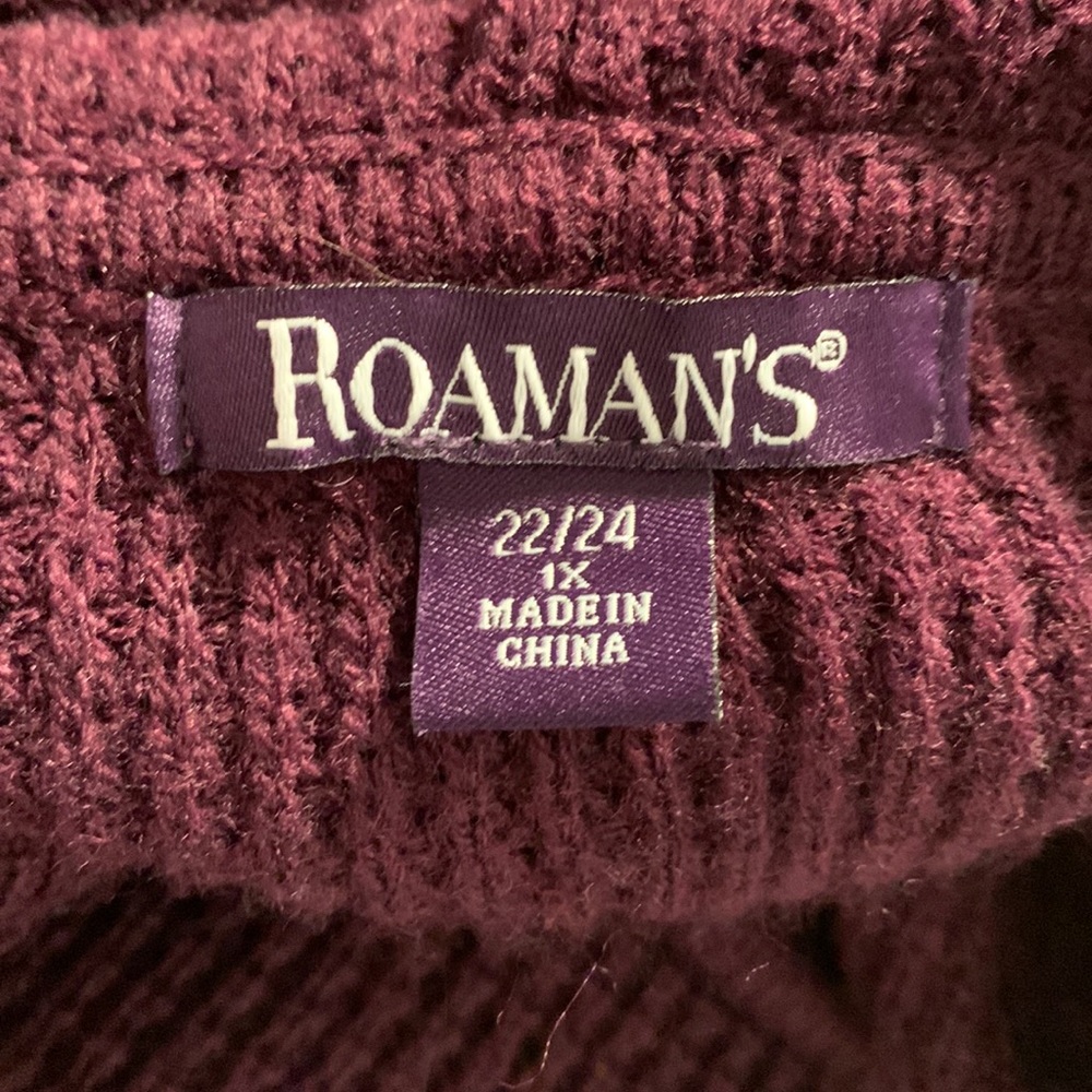 Roaman’s Women’s Plus Size Zip Front Hooded Cardigan - Picture 6 of 7